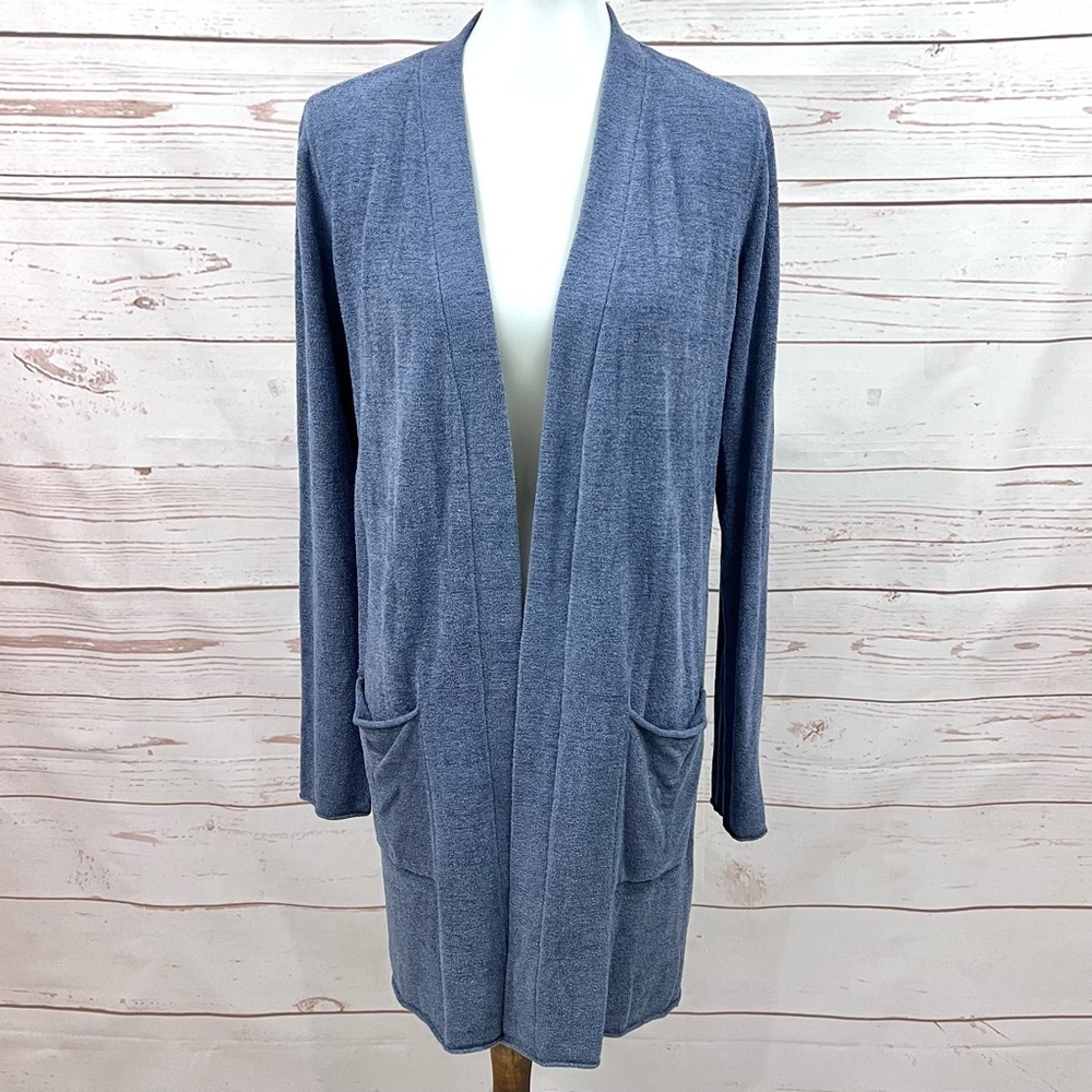 Barefoot Dreams Cozy Chic Lite Santa Monica Cardigan Ocean Blue